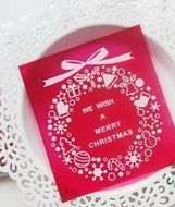 100 PCS Lovely Cute Bowknot OPP Self Adhesive Cookie Bakery Candy Biscuit Roasting Treat Gift DIY Plastic Bag... N61