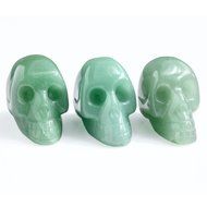 JOVIVI Hand Carved Natural Gemstone Healing Reiki Skull Head Statue Figurine 1.5 inches w/Box (Turquoise) N9