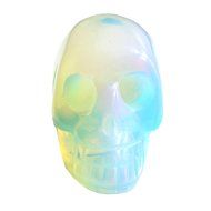 JOVIVI Hand Carved Natural Gemstone Healing Reiki Skull Head Statue Figurine 1.5 inches w/Box (Turquoise) N11