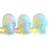 JOVIVI Hand Carved Natural Gemstone Healing Reiki Skull Head Statue Figurine 1.5 inches w/Box (Turquoise) N12