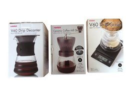 Hario V60 Scale, Decanter &amp; Coffee Mill - Three Products All Sold Together N2