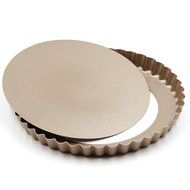 MyLifeUNIT Non-Stick Quiche Pan, Tart Pie Pan, Round Pizza Pan with Removable Base 8 Inches N3
