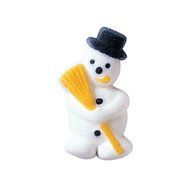 Winter Christmas Snowman Sugar Decorations Cookie Cupcake Cake 12 Count