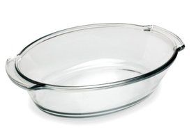 Anchor Hocking Oven Basics 4 Quart Oval Roaster, Crystal Clear