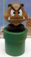 Super Mario Brothers Game Scene Birthay Cake Topper Featuring 2&quot; Figures of Mario, Luigi, Mushroom, Goomba, Koopa... N9