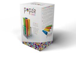 Popze IcePopIt Premium Silicone 4 Dessert Treat Molds, Elegant Stand, Gift Designer Box N5