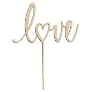 Love Cake Topper for Rustic Weddings, Showers, Birthdays, Special Events, (Birch Wood) - Made in USA by Clever... N2