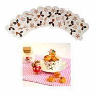 Yunko 50 Count Merry Christmas Scalloped Cupcake Muffin Baking Molds N5