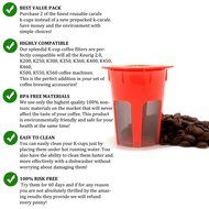 (2 pack) Reusable Brilliant Carafe K Cups for Keurig 2.0 &ndash;Compatible &amp; Refillable with Keurig 2.0 coffee filter... N8
