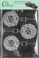 Cybrtrayd L019 Lolly Letters and Numbers Chocolate Candy Mold, 65th