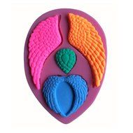 FLYMOR Cake Tools Angel Wings Shape Silicone 3D Fondant Mold,Pink