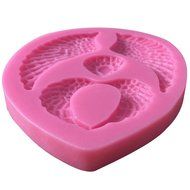 FLYMOR Cake Tools Angel Wings Shape Silicone 3D Fondant Mold,Pink N4