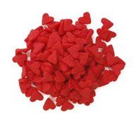 Dress My Cupcake DMC27257 Decorating Edible Cake and Cookie Confetti Sprinkles, Jumbo Red Hearts Valentines, 2.4...