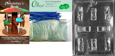 Cybrtrayd D021 Cars Chocolate Candy Mold with Exclusive Cybrtrayd Copyrighted Chocolate Molding Instructions