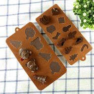 Candy Molds, 2PCS YYP [Christmas Shape Mold] Silicone Candy Making Molds for Home Baking - Reusable Silicone DIY... N3