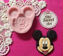 Mickey Mouse Face Silicone Mold By Oh! Sweet Art FDA Approved for Food, Cupcake Toppers N2