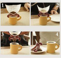 Huayoung 30-pcs Conical &amp; Travel Coffee Filters Hanging Ear Coffee Bags Drip Coffee Filters Disposable Coffee... N7