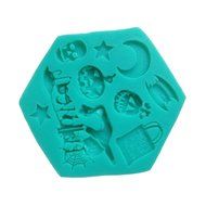 TANGCHU Halloween Shape Silicone Mould Fondant Cake Decorating Baking Tool 3.54inch Of Diameter Green N3