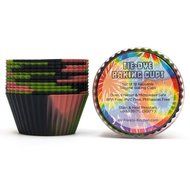 Set of 12 Premium Quality Tie-Dye Silicone Baking Cups / Reusable Cupcake Liners-Environmentally Safe-Lifetime... N18