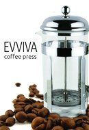 Evviva French Press with Sleek Stainless Coffee Scoop N7