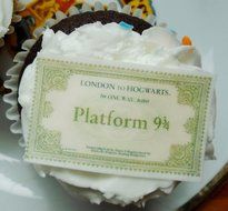 12 Miniature Edible Harry Potter Hogwarts Express Train Tickets for Cookies, Cakes or Brownie Toppers