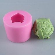 Y&amp;XL&amp;H The Owl ,Animal Soap Mold Fondant Cake Chocolate Silicone Mold, Decoration Tools Bakeware N4