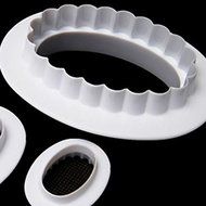 Y&amp;XL&amp;H 4-Piece Fondant Cake Oval Cutter Mold DIY Paste Ellipsoid Sugarcraft Decor Tool N3