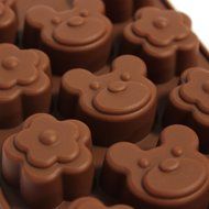 CurtzyTM Set of 6 Silicone Rubber Chocolate Sweet Candy Mould Trays N5