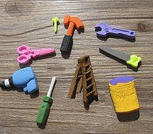Tools Silicone Cake Fondant Mold Topper Hammer Spanner Baking Mould Decorating N5