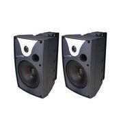 Speco 6" Outdoor Speaker Black And Trans. Pair