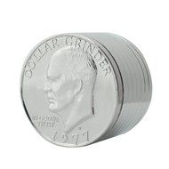 Tobacco Smoke Metal Manual Crusher Grinder Dollar Coin Pattern N2