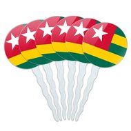 Set of 6 Cupcake Picks Toppers Decoration Country National Flag T-Z - Turkey National Country Flag N8
