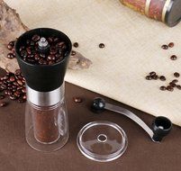 J&amp;P Home Portable Manual Coffee Grinder with Ceramic Burr, Capacity 37g/1.3 oz N4