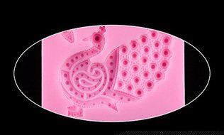 AnnyMart&reg; Silicone Embossing Mold Peacock Fondant Cake Mould Sugar Craft Decorating Molds (Peacock) N10
