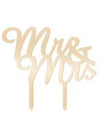 Mirror Gold Acrylic Wedding Cake Topper Party Decoration Cupcake Stand (Mirror Gold - Mr &amp; Mrs(2))