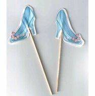 24 Cinderella Inspired Butterflies and Ballgowns Cupcake Picks and Cupcake Wrappers N2
