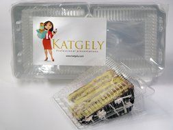 Katgely Pie Tart Cake Plastic Slice Portion Container 8-9" Round (Pack of 50)