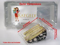 Katgely Pie Tart Cake Plastic Slice Portion Container 8-9" Round (Pack of 50) N2