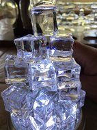 60 PCS Crystal Clear Acrylic Ice Cubes Square Shape, for Photography Props or Home And Kitchen Decoration.By Sunrise... N4