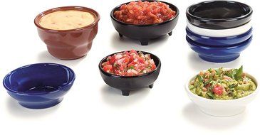 Carlisle 455328 Melamine Deep Salsa Bowl, 8-oz. Capacity, 2.37" Height x 4.12" Lip Diameter , Lennox Brown (Case... N6