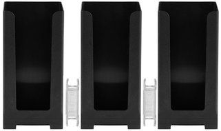 Rattleware 82340 Snap Bin 3-Lid Holder, Black