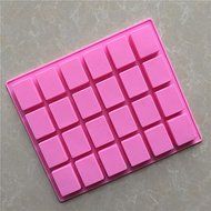 Longzang 24 Cavity Grid Silicone Mold for Cake Chocolate Ice Tray Panna Cotta Pudding Jello Shot Candy Soap N2