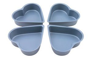 Swift Faringdon Collection Bakers Pride Non-Stick Heart Shape Cake Pans Carbon Steel 10 cm x 9.5 cm x 2 cm Set...