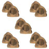 Acoustic Audio B6RS Sandstone 6.5" Rock Speaker 5 Pair Pack Outdoor Weatherproof