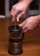 Gourmet 1 Liter Matte Copper French Press Coffee Brewer with Woven Design