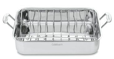 Cuisinart Chef's Classic Stainless 16-Inch Rectangular Roaster with Rack N2