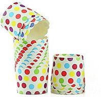 Mikey Store, New 50pcs High Temperature Resistant Baking Cakes Dot Bead Cups (Colorful) N3