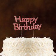 Happy 60th Birthday Rhinestone Crystal Cake Topper Silver, Numbers, Letters for Wedding, Birthday, Anniversary... N26