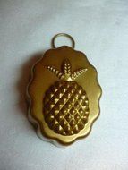 Vintage Miniature Copper Mold Pineapple Candy/ Loop Hanger