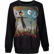 Pullover Tops,Morecome Women Halloween Pumpkin 3D Print Long Sleeve Sweatshirt N6